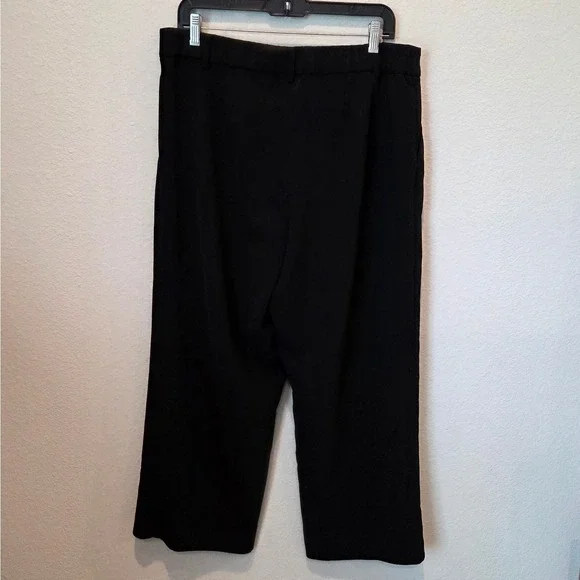 Talbots Black Wide Leg Cropped Pants Womens Size 12 - Picture 4 of 9